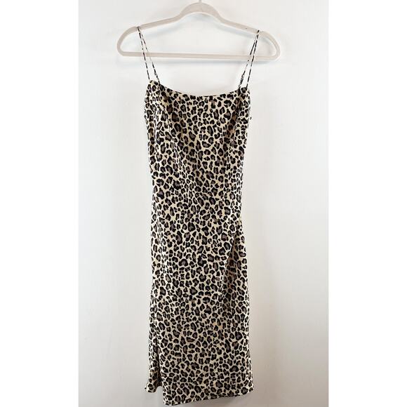 Abercrombie & Fitch The Julia Slip Midi Dress Leopard XS - Picture 4 of 11
